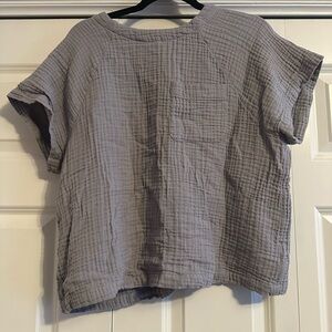 Madewell Lightspun Renwood Button-Back Top Size Large